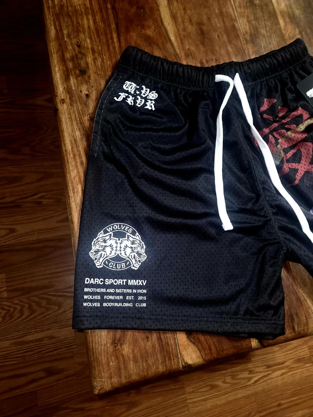 Darc Sport/Naruto Collab Men's Black Athletic Mesh Shorts